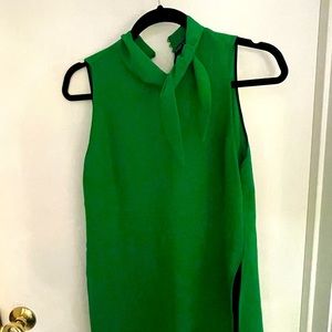 Green Zara sleeveless blouse